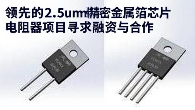 领先的2.5um精密金属箔芯片电阻器项目寻求融资与合作